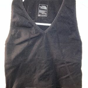 The North Face black v-neck crop with built in bra